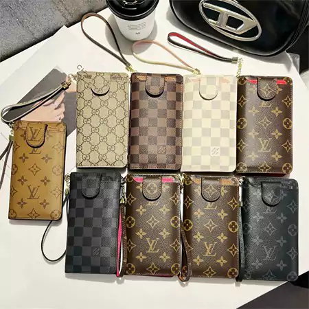 ルイヴィトン スマホポーチ モノグラム ダミエ 革 レザー スライドタイプ 手帳型 全機種に対応