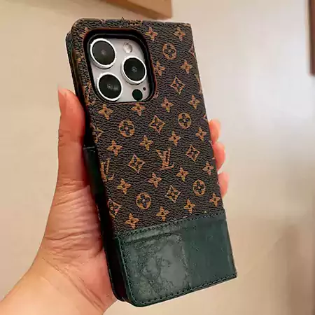 ルイヴィトン iphone18pro/18fold 手帳型 スマホケース レザー バイカラー メンズ おしゃれ 