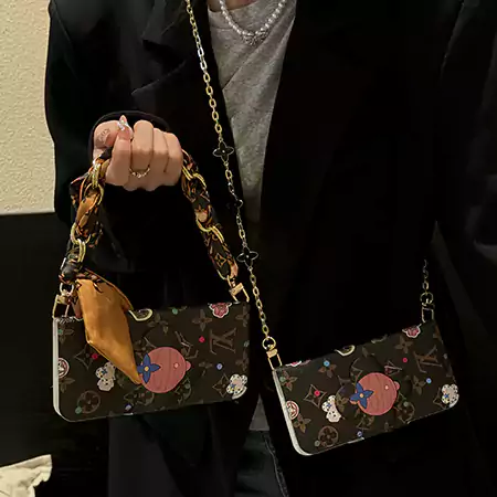 女性向け ルイヴィトンiphone18ケース 手帳型 ショートチェーン・ロングチェーン おしゃれ 