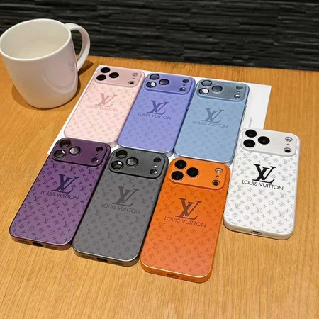 ルイヴィトン モノグラム柄 iPhone 18pro ケース 背面ガラス 薄型 耐衝撃 指紋防止 マット仕様