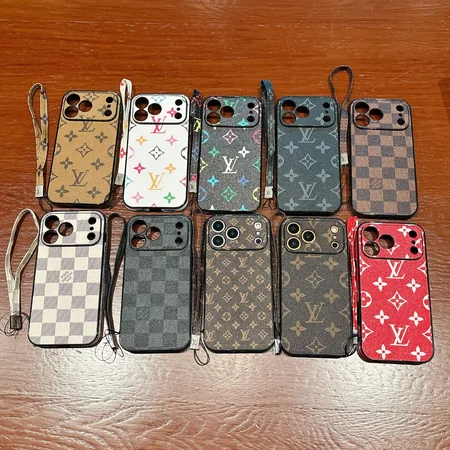 ルイビトンiphone18pro/18promaxケース PUレザー製 モノグラム･ダミエ スリム  レンズ保護 ストラップ付き
