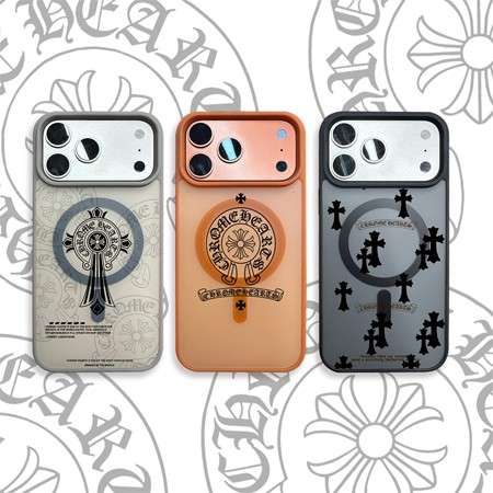 クロームハーツ風 iPhone18pro/18promaxケース。MagSafe・ワイヤレス充電対応。