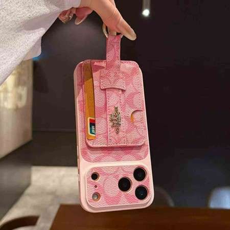 iPhone18proケース コーチ シグネチャー レザー