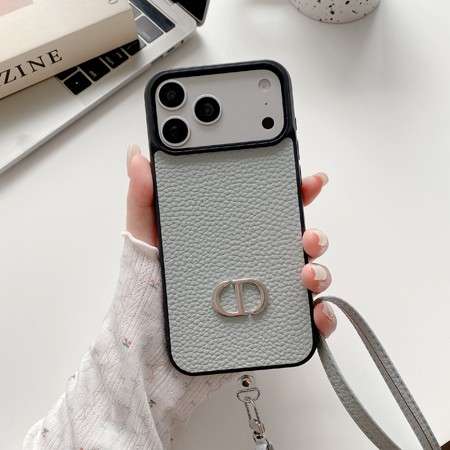 ディオールiphone18proケース ライチ柄