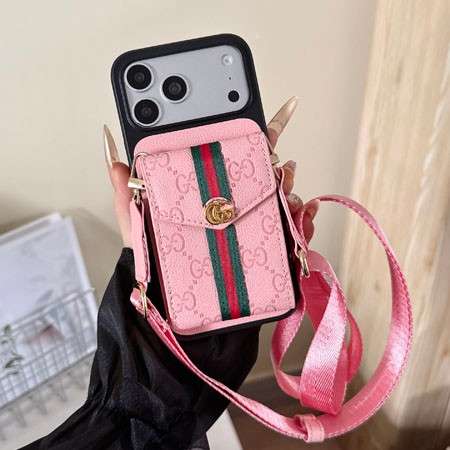 GUCCI iphone18proケース エンボスレザー