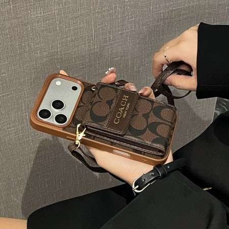 コーチ iphone18pro ケース ショルダー ストラップ付き