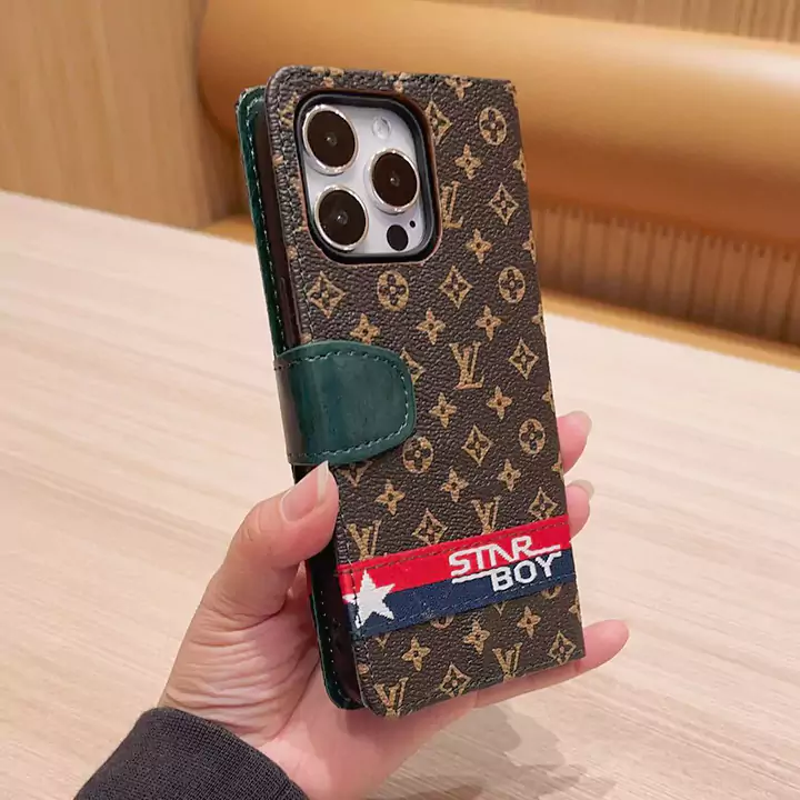 ルイヴィトンiphone18pro手帳型ケース レザー調