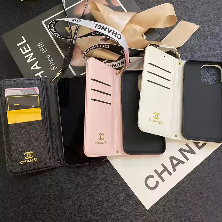 シャネルiphone18ケース キャビアスキン 手帳型