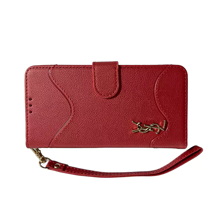 YSL iphone18ケース ストラップ付き 手帳型