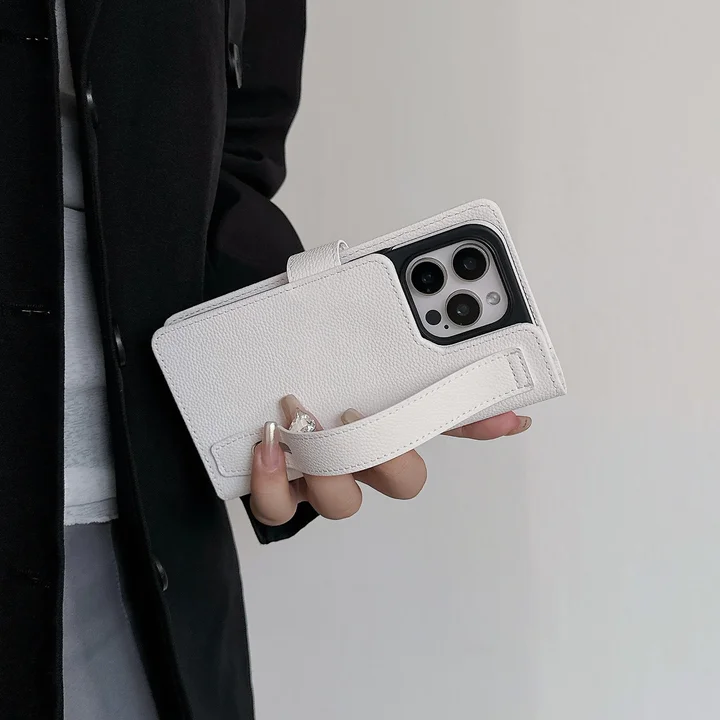 サンローラン iphone18proケース 手帳型 ベルト付き