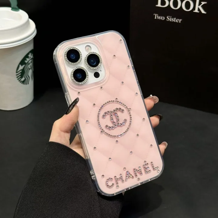 シャネル ラインストーン付き iphone18pro携帯ケース