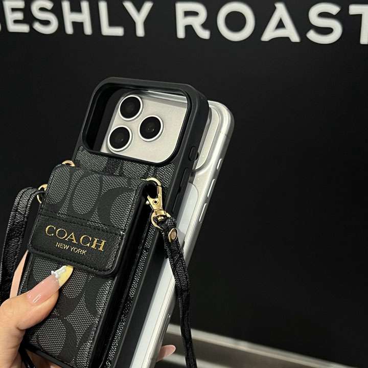 コーチ iphone18 ケース ショルダー