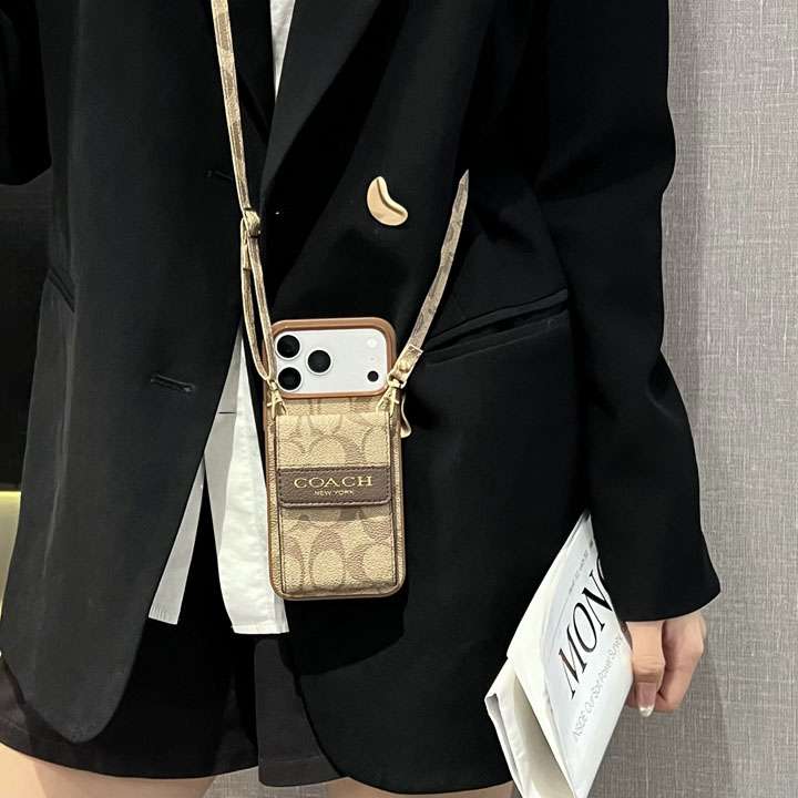 コーチ シグネチャー レザー iphone18proケース